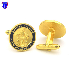 高品質カフリンクスゴールド工場カスタム高級男性用カスタムロゴカフリンクス - Product Image 4