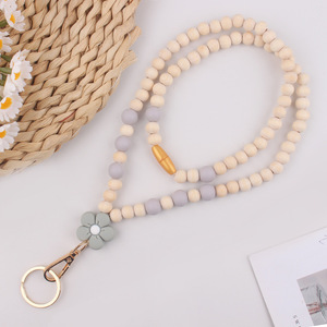 <span class=keywords><strong>Collier</strong></span> lanière perlé motif floral tendance, pendentif porte-clés fait main avec anneau porte-clés, joli porte-<span class=keywords><strong>badge</strong></span> et breloque de sac <span class=keywords><strong>pour</strong></span> le bureau - Product Image 2