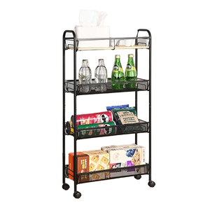 Carrito de Almacenamiento Rodante de 5 Niveles con Ruedas, Carrito Multiusos con Estantes Organizadores para Cocina, Baño y Oficina - Product Image 1
