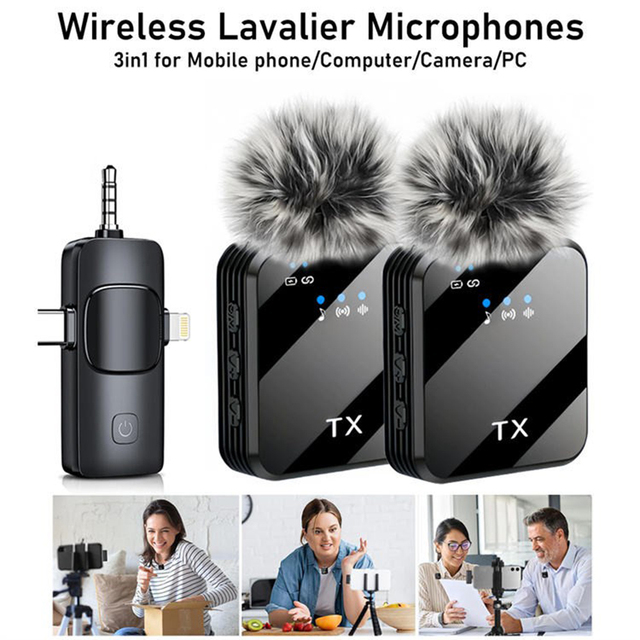 Special Wireless Portable Live Microphone with Noise Cancelling Reverb for Street Interviews