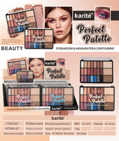 Palette de maquillage contour et fard à paupières Karite 24 couleurs, vente en gros, logo personnalisé, marque privée