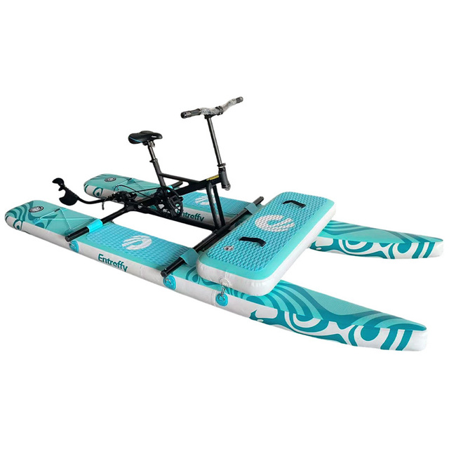 OEM/ODM Manufacturer's Favorite Inflatable Water Pedal Boat Custom Size Floating Water Bike Portable Feature for Sale