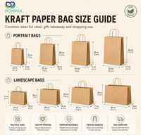 Sac en papier kraft écologique, sac en papier d'emballage, sacs en papier brun personnalisés avec poignées HONPAK