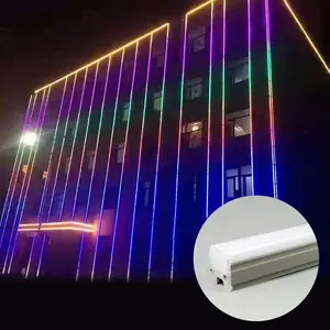 Adressable Led Pixel Tube Lumière Rgb Linéaire Publicité Affichage Bâtiment Façade Éclairage