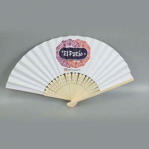 Abanicos Plegables Elegantes de Bambú Antiguo con la Virgen de Guadalupe, Artesanía para Navidad, Halloween, Recuerdos, Decoración Manual, Modelo Publicitario - Product Image 2