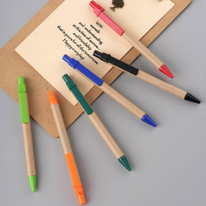 Nuevo Bolígrafo Ecológico de Papel Kraft con Punta de Bola, Personalizable con Logotipo, Tubo de Papel, Bolígrafo Publicitario con Tinta Multicolor de 1.0 mm, Venta al Por Mayor - Product Image 1