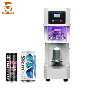 Machine de scellage de canettes de bureau non rotative, entièrement automatique, électrique, commerciale, pour sodas, jus de fruits et bières, vente en gros d'usine - Product Image 1