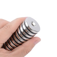 Aimants ronds en néodyme plaqués nickel, surface fraîchement taillée, argentés brillants, pour la fabrication promotionnelle