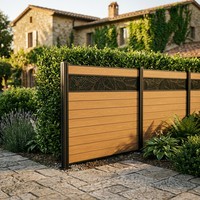 Clôture en alliage d'aluminium sur mesure, dimensions personnalisées, design spécifique pour projet de jardin spécial, chantier de construction, modélisation 3D