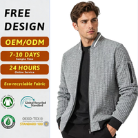 Blouson Bomber Matelassé Léger pour Homme, Fermeture Éclair, Tissu Recyclé Durable, Vêtement d'Extérieur Utilitaire, Certifié