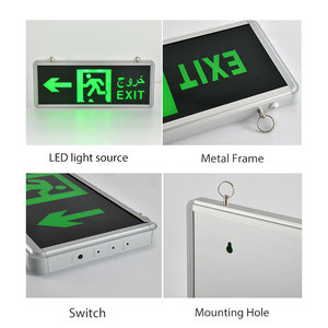 An toàn chứng nhận chuyên nghiệp <span class=keywords><strong>3W</strong></span> nhôm kính Exit dấu hiệu với đáng tin cậy 1.5h khẩn cấp thời gian sao lưu điện dẫn ánh sáng khẩn cấp - Product Image 6