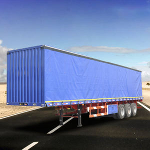 Semi-<span class=keywords><strong>remorque</strong></span> à plateau fermé pour le transport de marchandises sur longue distance, 3 essieux, capacité de charge de 60 tonnes, avec <span class=keywords><strong>porte</strong></span> latérale ouvrante - Product Image 2