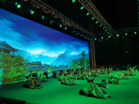 A todo color P3.9 P4.8 Fácil instalación 500x500mm Servicio frontal Led Programable Pantalla lateral doble Feria comercial Led Video Wall