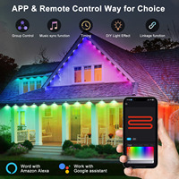 Luces LED RGBIC Permanentes de Navidad para Exteriores a Prueba de Agua Iluminación para Bajo Alero con Control por App Remoto Puntos de Luz LED Inteligentes