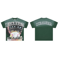 DUAA 2026 Printemps/Été Streetwear Nouvelle Arrivée Transfrontalière Rétro Délavé Effet Usé Déchiré Coupe Ample Manches Courtes Lettres