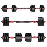 Ensemble d'haltères et de kettlebells réglables 2 en 1, plaques de poids en ciment écologique, équipement de fitness multifonctionnel pour la musculation à domicile