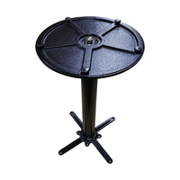 Base de table ronde à support croisé supérieur en fonte abordable pour l'extérieur