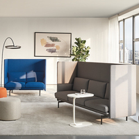 Style européen de haute qualité trois sièges meubles d'hôtel loisirs moderne tissu bureau tissu canapé