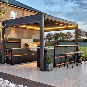 Gabinete de Cocina Exterior de Acero Inoxidable Resistente al Moho OEM con Pérgolas de Aluminio, Cocina Exterior Resistente y Duradera para Patio - Product Image 1