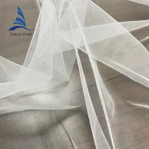 63 \ "Trắng nylon trong suốt vải tuyn vải lưới cho thêu cô dâu được sử dụng trong đám cưới đồng bằng mẫu thiết kế trong kho - Product Image 1