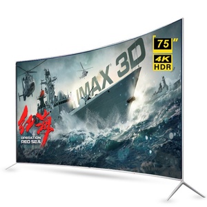 Televisor Inteligente de 75 Pulgadas, 4K Ultra HD LED, Pantalla Curva Grande, Wifi, Televisión Inteligente - Product Image 1