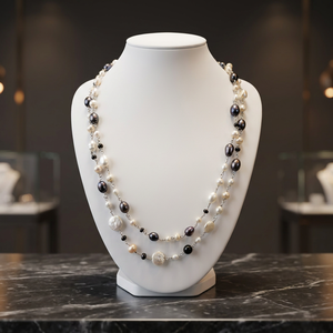 Collar de Perlas de Agua Dulce Multicolor para Mujer, Perlas Cultivadas Redondas de Grado AAA, Cadena de Plata, Estilo Clásico para Boda - Product Image 3