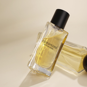 Etiqueta con Logotipo Personalizado, Botella de Vidrio Transparente de 100 ml, Pared Gruesa, Hombro Plano, Rectangular, Cuadrada, Vacía, para Cosméticos, Aceites Esenciales, Perfume en Aerosol - Product Image 3