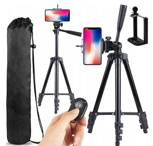 Son hafif katlanabilir 130cm TELEFON APARAT TRIPOD bağlama aparatı TELEFON tutucu Selfie sopa kamera tripodu uzaktan kumanda ile standı