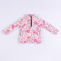 Veste matelassée à motif personnalisé, vêtements pour enfants avec nœud pour filles, manteau polaire pour l'hiver pour enfants en polyester