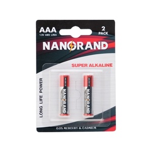 Nanguang Paper Blister Batería AAA LR03 1,5 V Venta al por mayor Super Alkaline AAA Baterías - Product Image 1