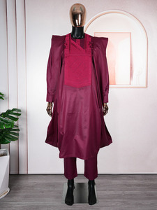 Nouveau style de vêtements africains pour hommes, vêtements Agbada Riche, costume 3 pièces brodé Agbada pour hommes - Product Image 6