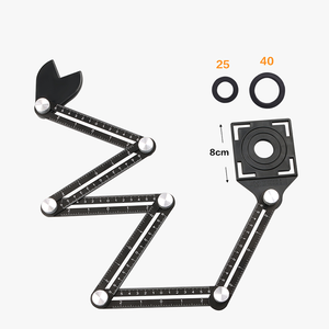 Regla Multifuncional de Aluminio de Seis Lados, Herramienta de Carpintería, Localizador de Origen, Plantilla de Medición Multiángulo, Herramientas Manuales, <span class=keywords><strong>Sowell</strong></span> Negro - Product Image 5
