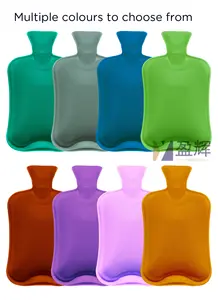 Wholesale Rubber Warm Water-filling Hot Water Bottle 400ml 500ml Hot-Water Bag With Soft Plush Cover Bloom Cover