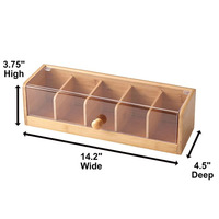 Boîtes de rangement en bois faites à la main haut de gamme personnalisées, 3 à 12 compartiments, emballage carré/rectangulaire petit format pour thé, cadeau personnalisé