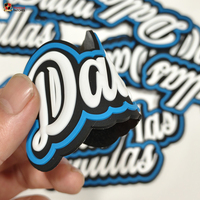 Patchs thermocollants en silicone souple 3D PVC avec lettres, logo personnalisé, pour vêtements, vente en gros