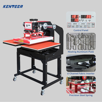 Nouvelle presse à chaud pneumatique semi-automatique à double station pour l'impression de t-shirts 31x39