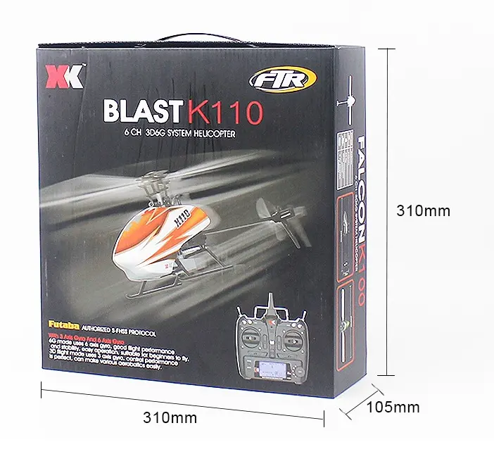 원래 WLtoys XK K110 RC 미니 드론 2.4G 6CH 3D 6G 시스템 브러시리스 모터 RC 쿼드 콥터 원격 제어 장난감 어린이 선물