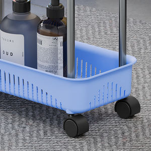 공장 샤워 코너 슬라이드 아웃 스토리지 랙 주최자 욕실 공간 절약을위한 슬림 스토리지 트롤리 - Product Image 3