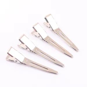 wholesale 45mm metal single prong alligator hair clip for hair accessories