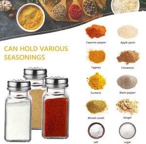 4oz Glass <b>Spice</b> <b>Jars</b> With Lids Kitchen Airtight Glass <b>Jars</b> Storage Bottles Glass Storage <b>Jar</b> With Lids - Product Image 5