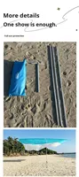 Parasol carré imperméable populaire transfrontalier, tente de plage en nylon monocouche avec 4 poteaux en aluminium 400x300cm UPF 50+