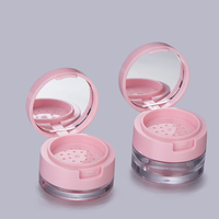 Yueshunxing vente en gros 3g 5g Mini emballage cosmétique à clapet Portable vide rose boîte de poudre en vrac avec miroir