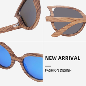 Gafas de Sol de Madera Hechas a Mano con Protección UV400, Diseño Ojo de Gato, Logotipo Personalizado, Polarizadas, de Bambú, Novedad 2023 - Product Image 4