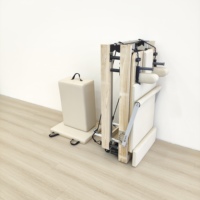 Machine à réformer Pilates flexibilité et amélioration de la force peu encombrante Bois de chêne plié pour l'entraînement de relaxation corporelle