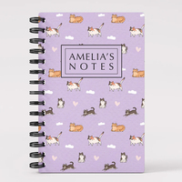 Carnet à spirale personnalisé de haute qualité avec impression à la demande, motif chat mignon, pour maman de chat, vente en gros
