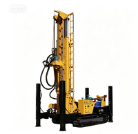 Machine de forage de puits d'eau hydraulique à moteur diesel, capacité de 220 m, avec pompe à mousse d'air pour l'exploration de puits d'eau profonds