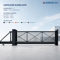 Portail coulissant cantilever intelligent en aluminium avec commande à distance et application pour la sécurité des villas résidentielles et des communautés