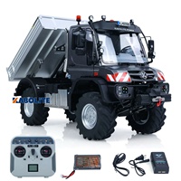KABOLITE 5501 1/14 4X4 RC Crawler Véhicule utilitaire tout-terrain en alliage métallique avec télécommande Flysky L12, éclairage et son K5501 Unimog