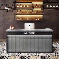 Comptoir de réception en bois moderne de qualité supérieure, industriel, écologique, multifonctionnel, pour bars, discothèques, restaurants de luxe, bars à domicile