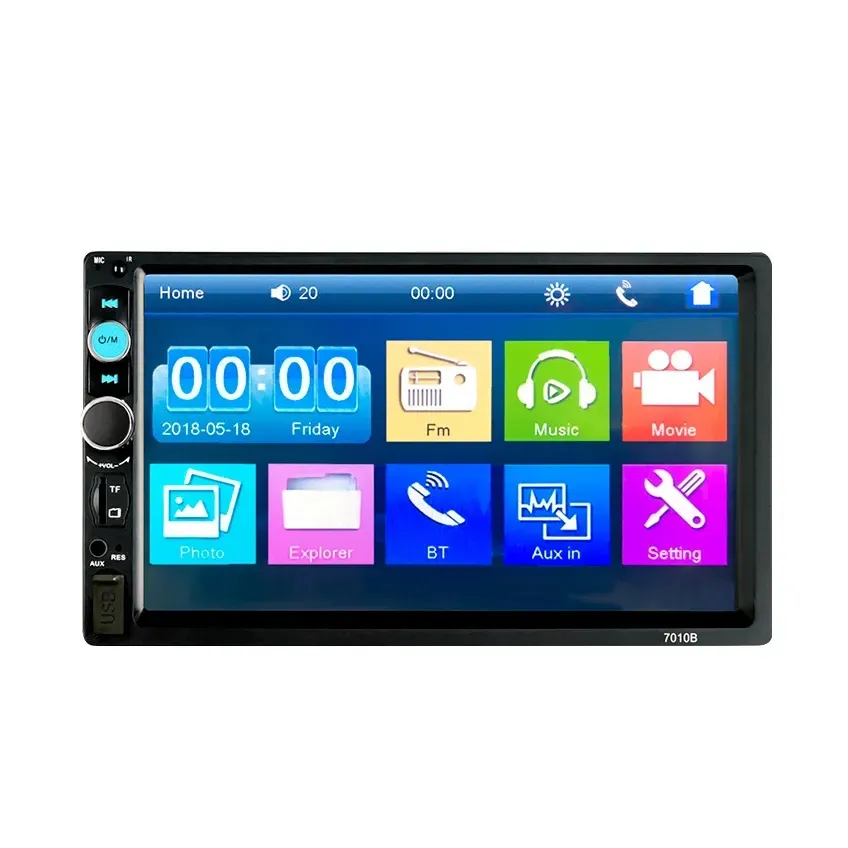 Heißer Verkauf Universal 7 "2 Din HD Touchscreen Auto MP5 Player Autos tereo BT FM USB SD Auto Videoformat Auto Music Stereo 7010B